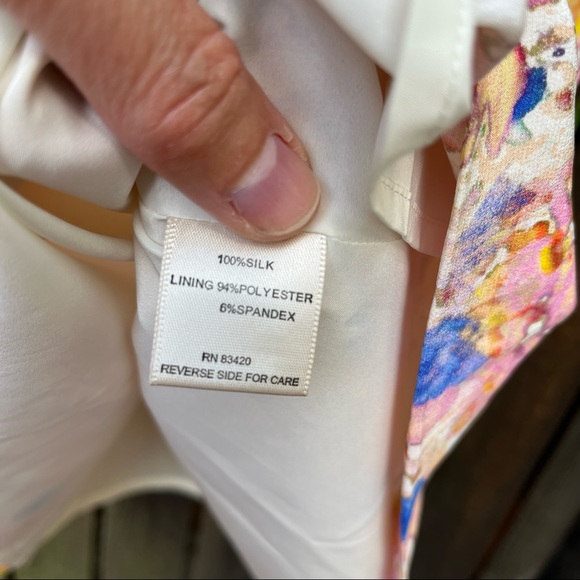 Cluny by Cynthia Steffe Cutout Shoulder Floral Print Flounce Dress NWT Sz 6 - Picture 6 of 16